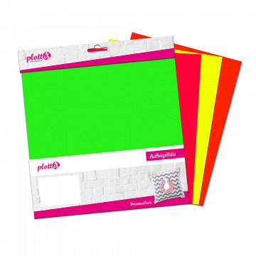 plottiX PremiumFlock Neon 30 x 30cm Bundle (4 Stk.)