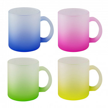 plottiX - 11oz Glastasse Frosted mit Farbverlauf