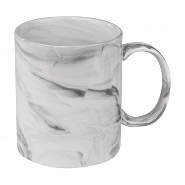 plottiX - 11oz Tasse mit Marmoreffekt - Weiß