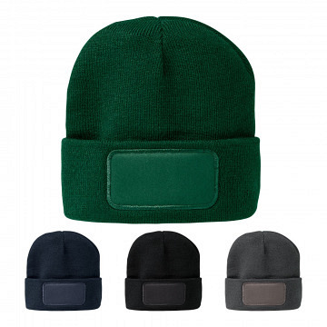 plottiX Beanie gestrickt aus weichem Acryl mit Baumwoll-Tw..