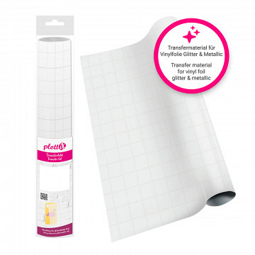 plottiX Starkklebende Transferfolie für Metallic/Glitter -..