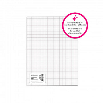 plottiX Starkklebende Transferfolie für Glitter/Metallic -..