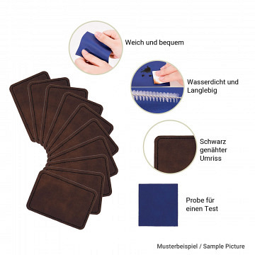 xTool Selbstklebender Kunstlederpatch - Rechteckig - Silbe..