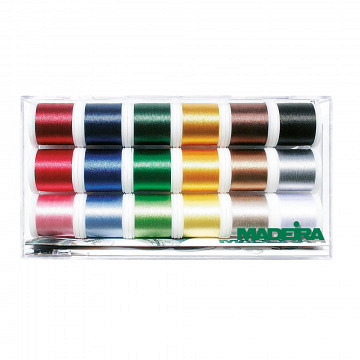 Madeira Stickgarn Starterset - Polyneon 18 x 400m  18 Spulen
