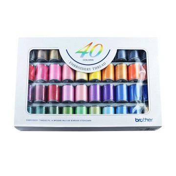 Brother Stickgarnset 40 Farben (300m / Rolle) (ETS40)