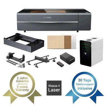 Vorbestellung: xTool P2S 55W CO2 Laser (LK4) Grau - All in..