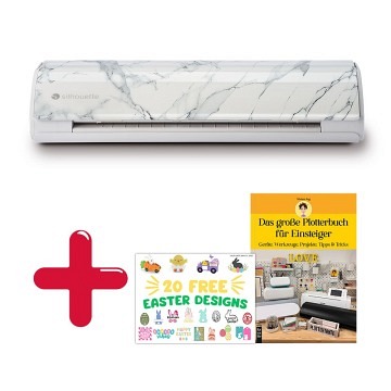 SILHOUETTE CAMEO 5 - Weiß Marmor + Das große Plotterbuch f..