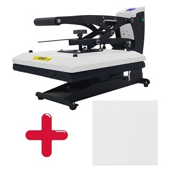 iXpress Pro - Transferpresse - 38 x 38cm + Antihaftfolie f..