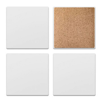 plottiX - Sublimations-Keramikuntersetzer - Quadratisch - ..
