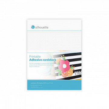 SIL Bedruckbarer weißer Cardstock, selbstklebend 