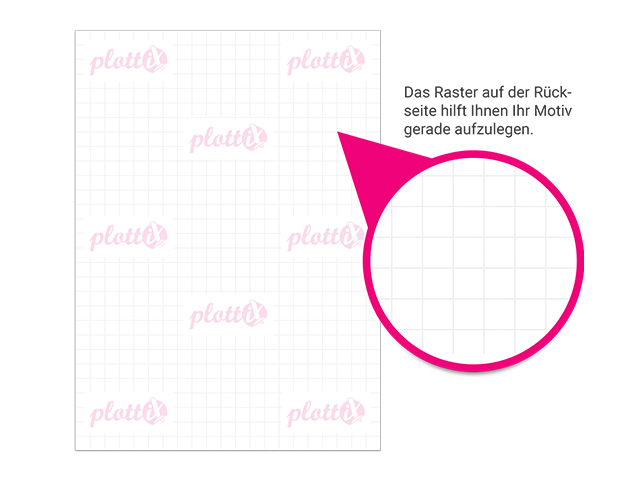 Rasterung des Sublimationspapiers