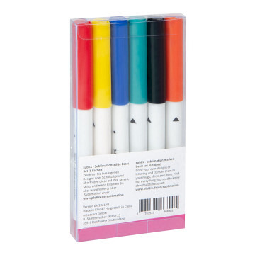 plottiX - Sublimationsstifte Basic Set (6 Farben)