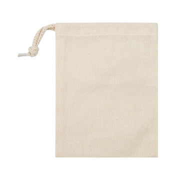 plottiX Zugbeutel aus Baumwolle - 14 x 20 cm - Natur