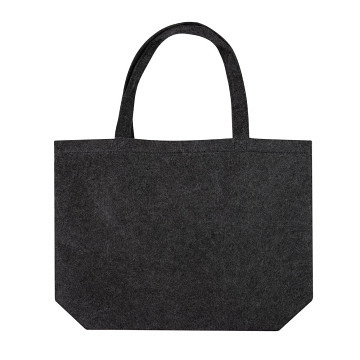 plottiX Einkaufstasche aus Filz - 49 x 39 x 13,5 cm - Charcoal Melange