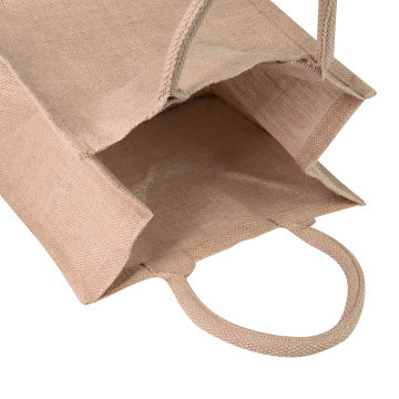 plottiX Einkaufstasche aus Jute - 30 x 30 x 19 cm - Natur