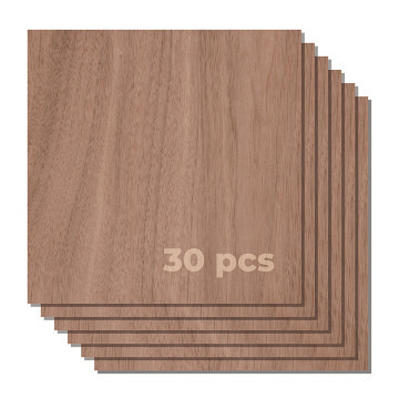 xTool Sperrholzbögen - 30 x 30 x 0,3 cm - Walnuss - 30 Stk.