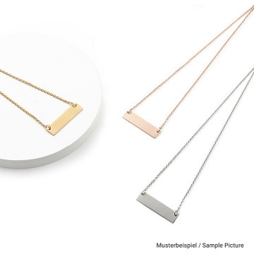 xTool Anhänger zum gravieren - Halskette Rechteckig - Gold / Silber / Rose (6Stk.)