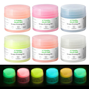 xTool Siebdruckfarbe, Glow in the Dark - Set (6 Farben)