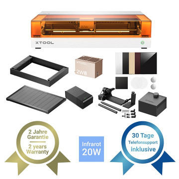 xTool S1 20W Diodenlaser  - Weiß - IR Rotary Kit