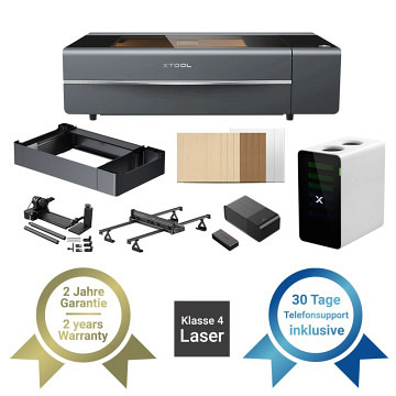 Vorbestellung: xTool P2S 55W CO2 Laser (LK4) Grau - All in One Bundle