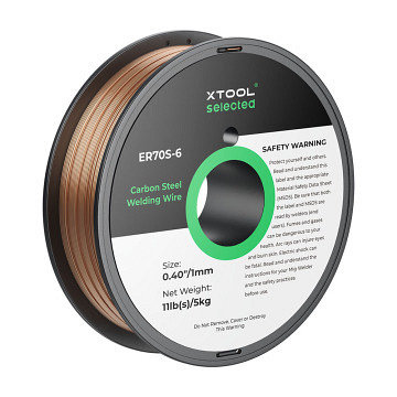 xTool 1 mm ER70S-6 Kohlenstoffstahl-Schweißdraht 11-Pfund Spule für MetalFab
