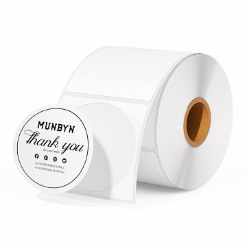 Munbyn Einfarbige Etiketten - 5,08x5,08 cm - Kreisförmig -..