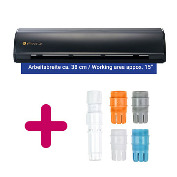 SILHOUETTE CAMEO 5 Alpha PLUS + SILHOUETTE Stiftehalter Typ C mit XL Adapter