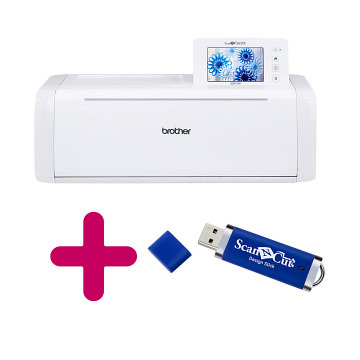 Brother ScanNCut DX-Serie SDX1550 + USB-Designstick für Brother ScanNCut (300 Designs)