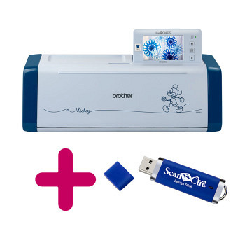 Brother ScanNCut DX-Serie SDX2250D + USB-Designstick für Brother ScanNCut (300 Designs)