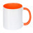 plottiX - 11oz Tasse mit farbigen Henkel und Innenteil  - Orange