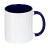 plottiX - 11oz Tasse mit farbigen Henkel und Innenteil  - Blau