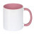 plottiX - 11oz Tasse mit farbigen Henkel und Innenteil  - Rosa