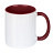 plottiX - 11oz Tasse mit farbigen Henkel und Innenteil  - Kastanie