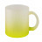 plottiX - 11oz Glastasse Frosted mit Farbverlauf - Zitronengelb