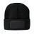 plottiX Beanie gestrickt aus weichem Acryl mit Baumwoll-Twill-Patch - Schwarz