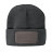 plottiX Beanie gestrickt aus weichem Acryl mit Baumwoll-Twill-Patch - Grau